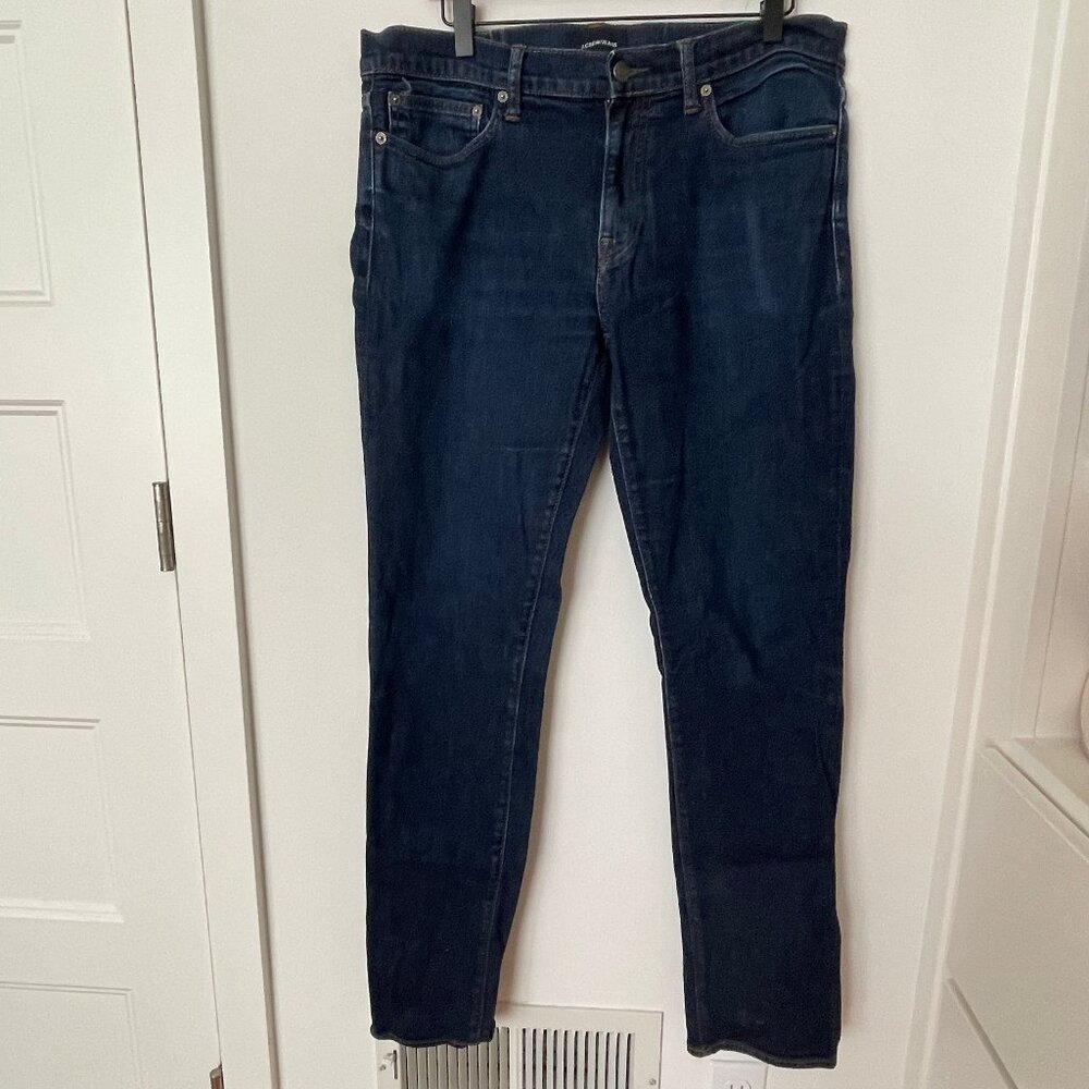 J. Crew 484 Slim Fit Jean In Stretch Resin Rinse Japanese Denim Size 34/34